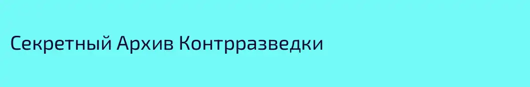 Секретный Архив Контрразведки